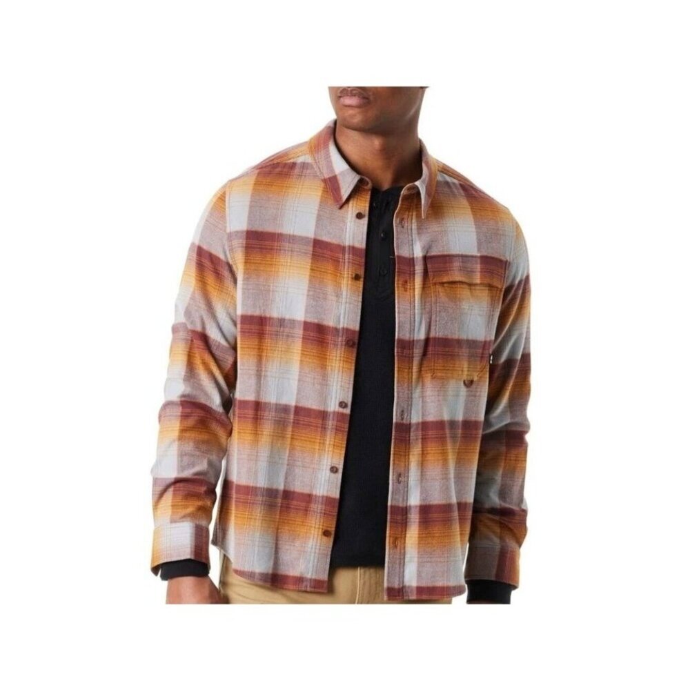 NWT Bass Outdoor Men's S Stretch Flannel Shirt Plaid Long Sleeve